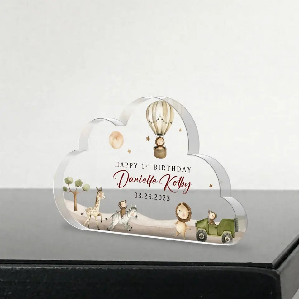 Happy Birthday Safari For Kids Acrylic Plaque