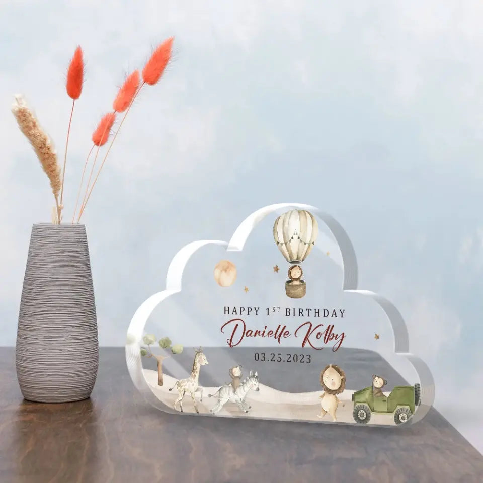 Happy Birthday Safari For Kids Acrylic Plaque