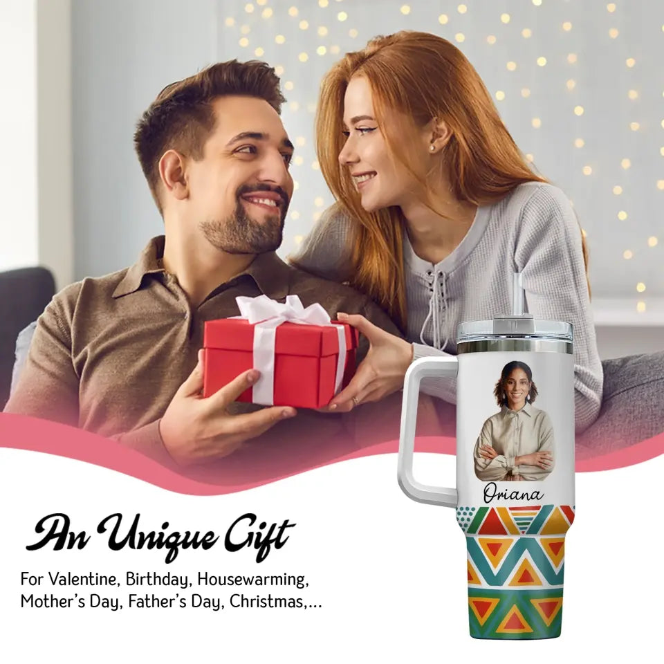 Rocking the Mom Life - Gift for Black Mom - 40oz Tumbler with Handle - Gift for Mother's Day, Birthday, Christmas