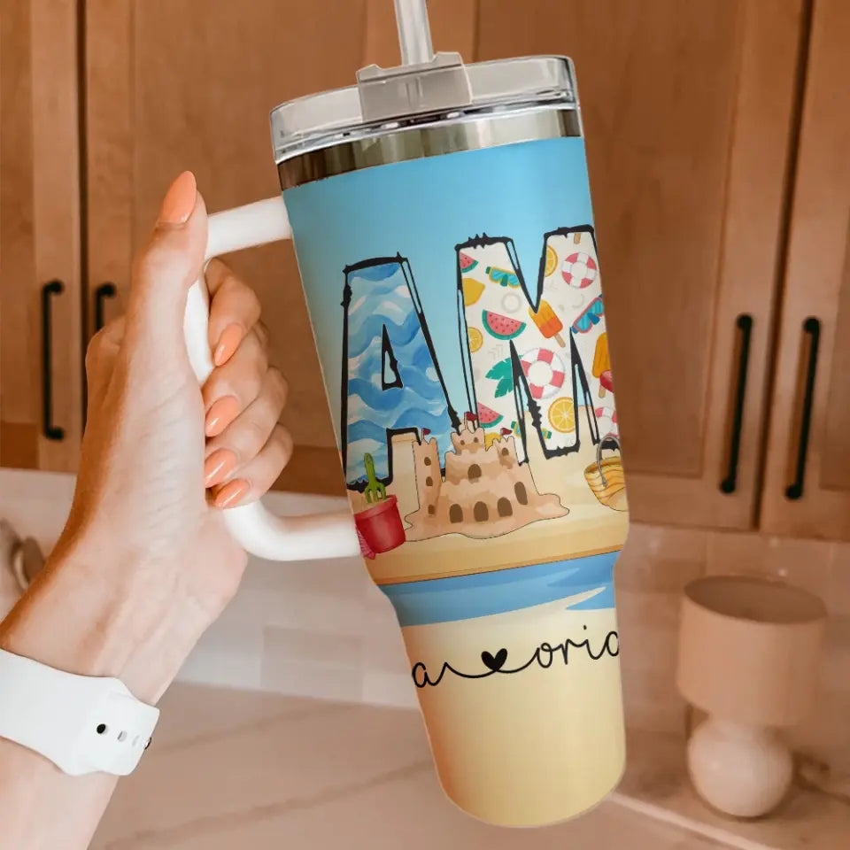 Mama Summer Vibes Personalized Tumbler