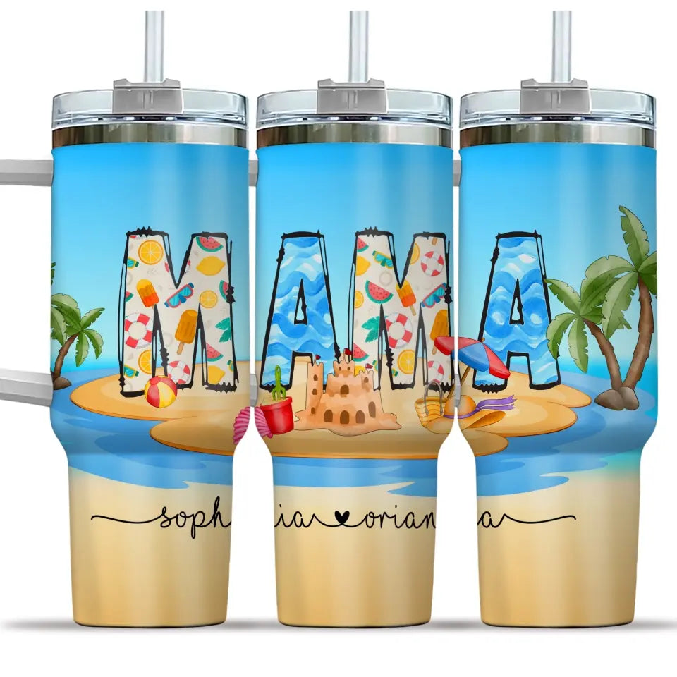 Mama Summer Vibes Personalized Tumbler