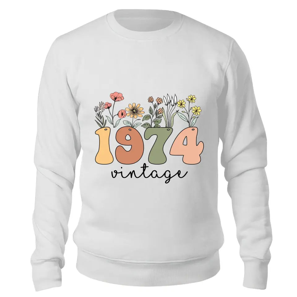 1974 Vintage Personalized Sweatshirt