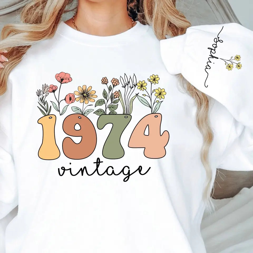 1974 Vintage Personalized Sweatshirt