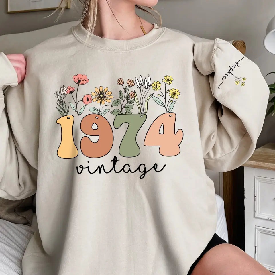 1974 Vintage Personalized Sweatshirt