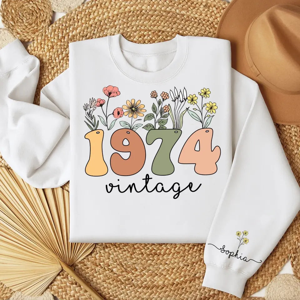 1974 Vintage Personalized Sweatshirt