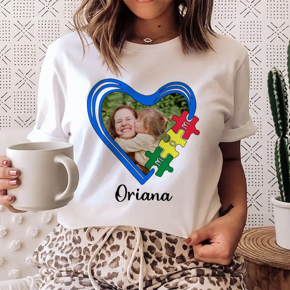 Puzzle Autism Mom Upload Photo Shirt