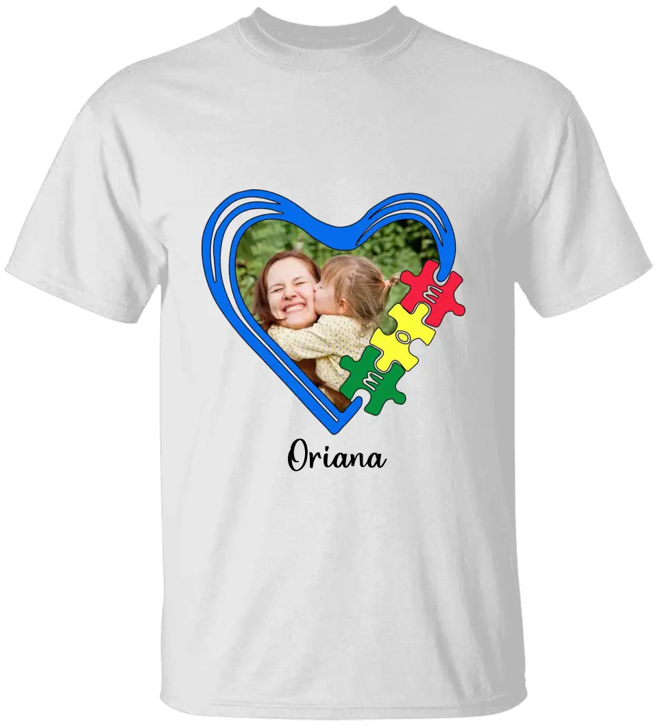 Puzzle Autism Mom Upload Photo Shirt