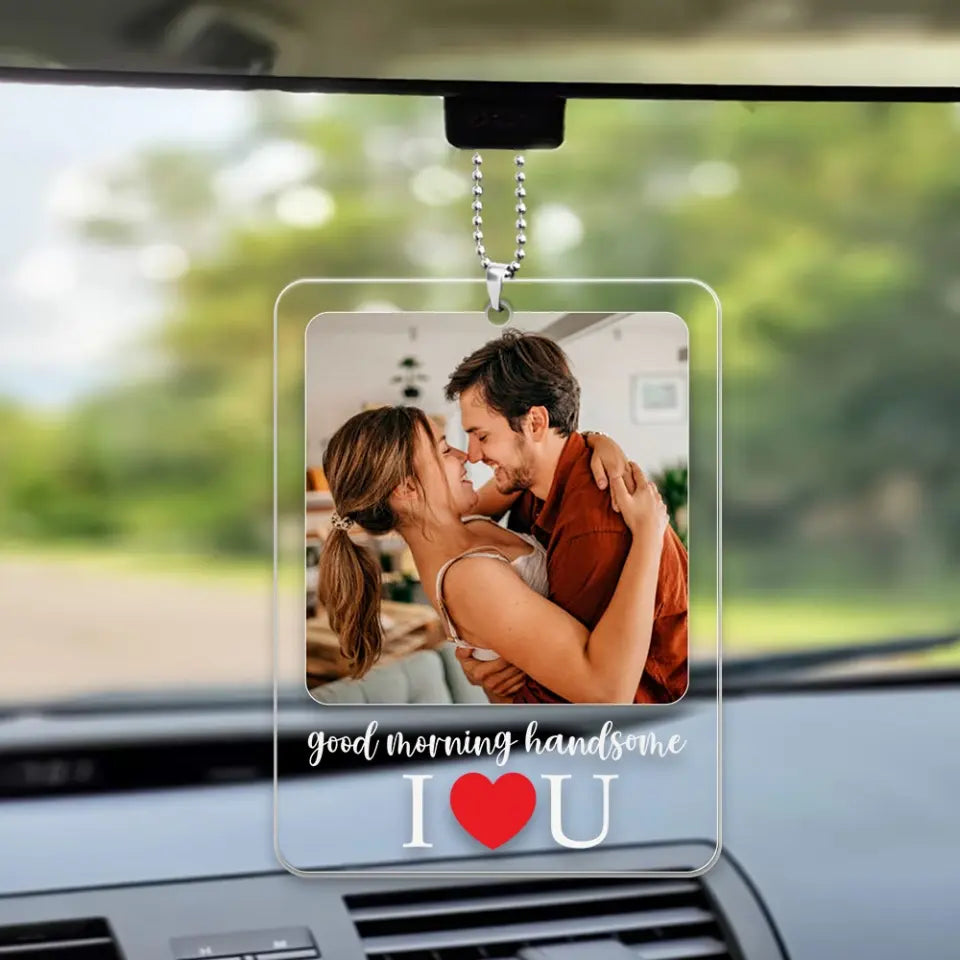 Sweet Morning Message Gifts for Him Acrylic Car Ornament