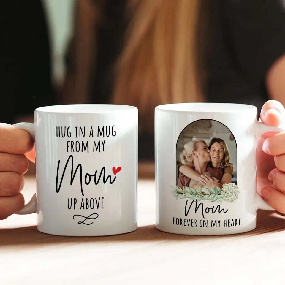 Hug In A Mug From My Mom Upload Photo Mug