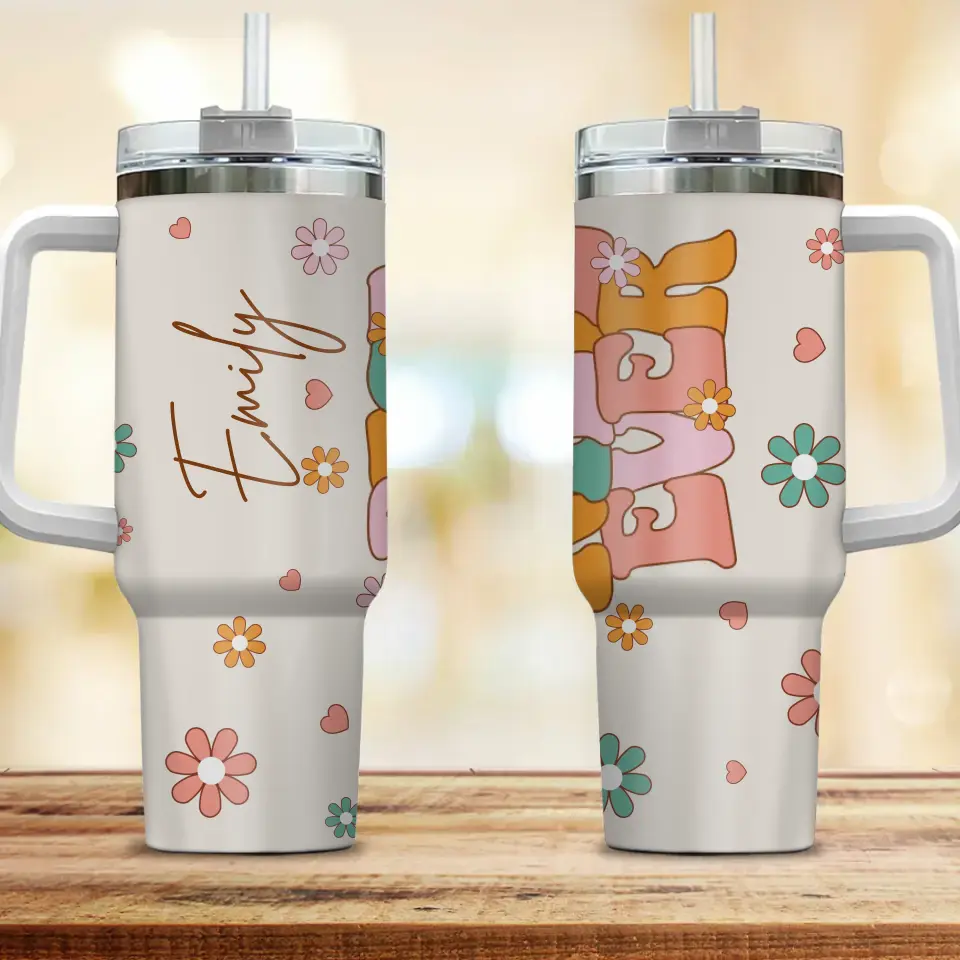 Best Niece Ever 40oz Tumbler Y2K Flowers Style Gift for Girls