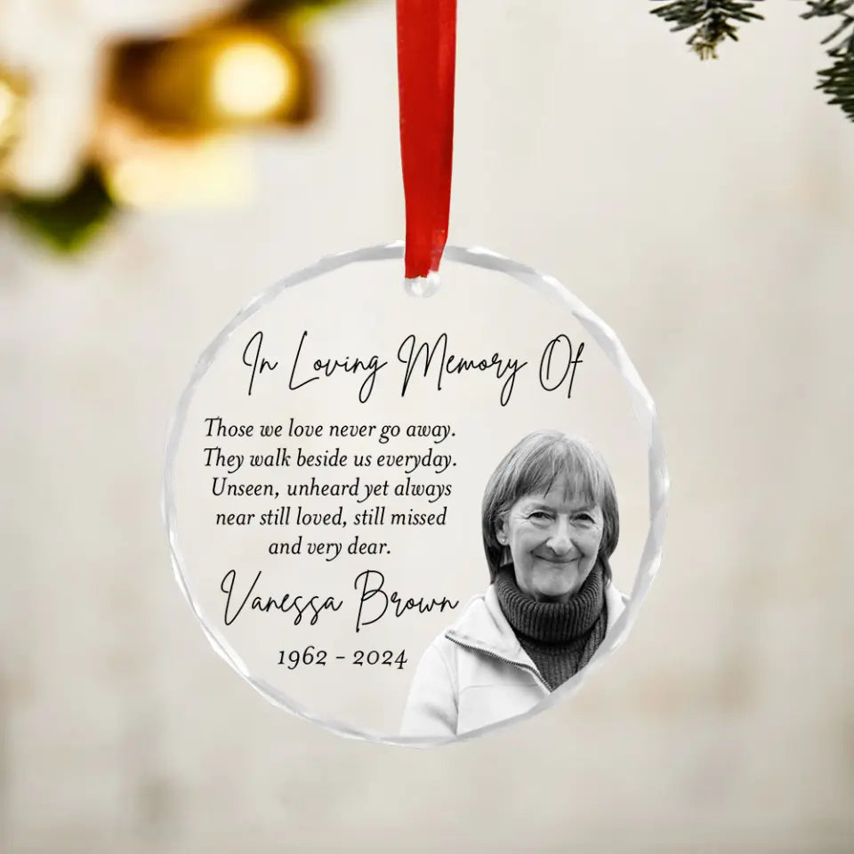 Remembrance Gifts In Loving Memory of Custom Glass Ornament for Loss of a Loved One