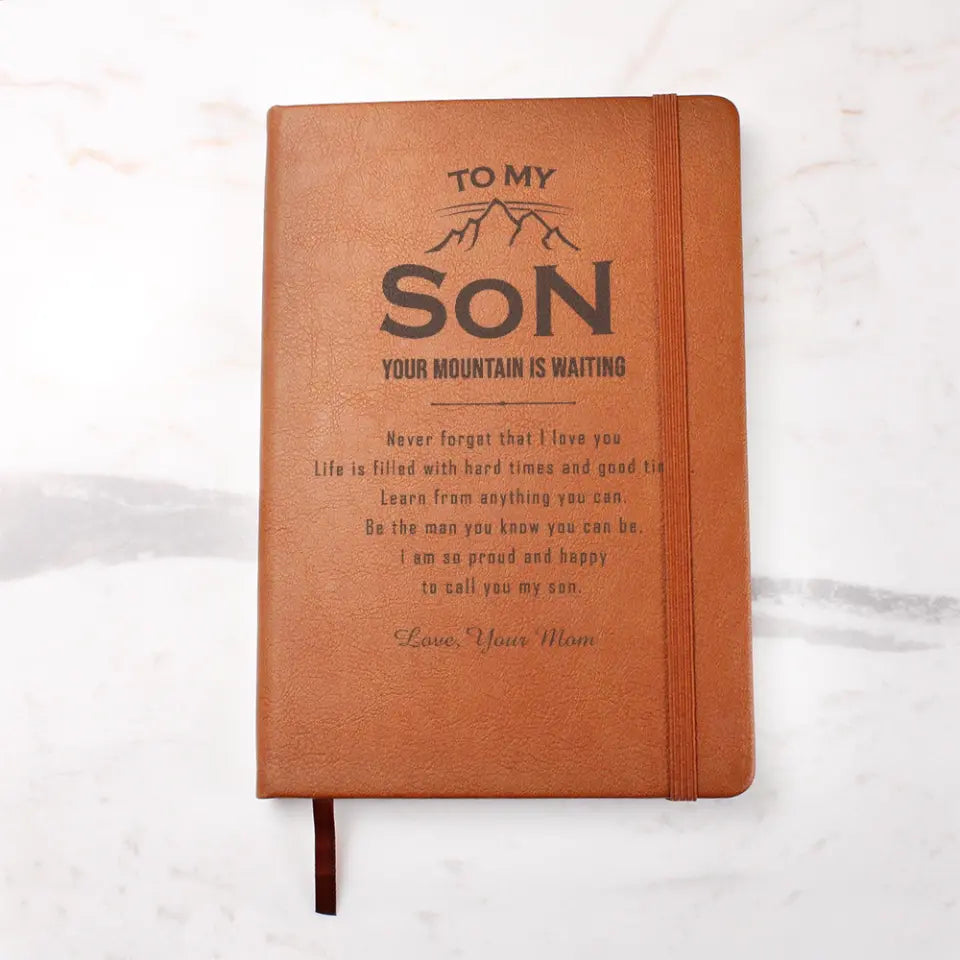 Inspiring Poem for Son/Nephew Leather Journal Birthday Graduation Gifts