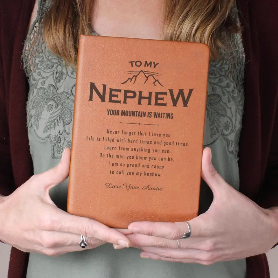 Inspiring Poem for Son/Nephew Leather Journal Birthday Graduation Gifts