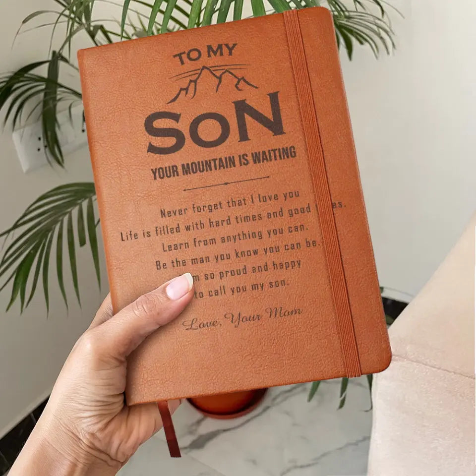Inspiring Poem for Son/Nephew Leather Journal Birthday Graduation Gifts