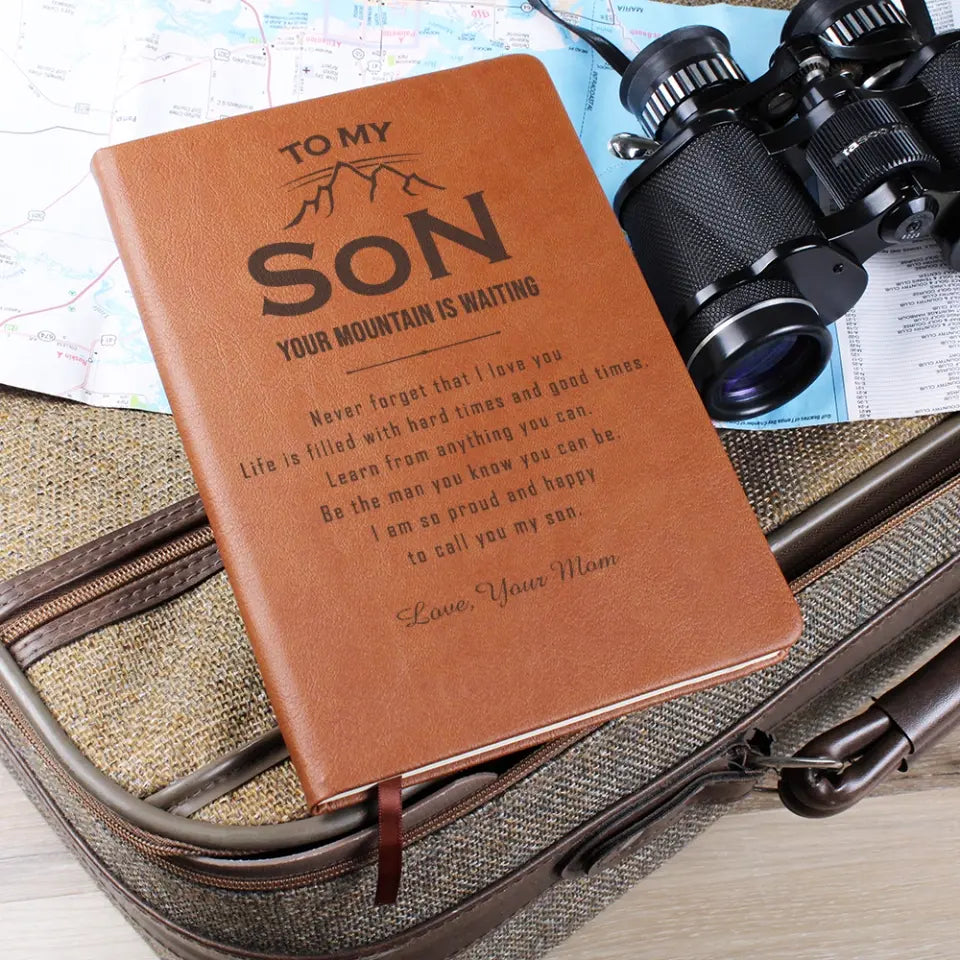Inspiring Poem for Son/Nephew Leather Journal Birthday Graduation Gifts