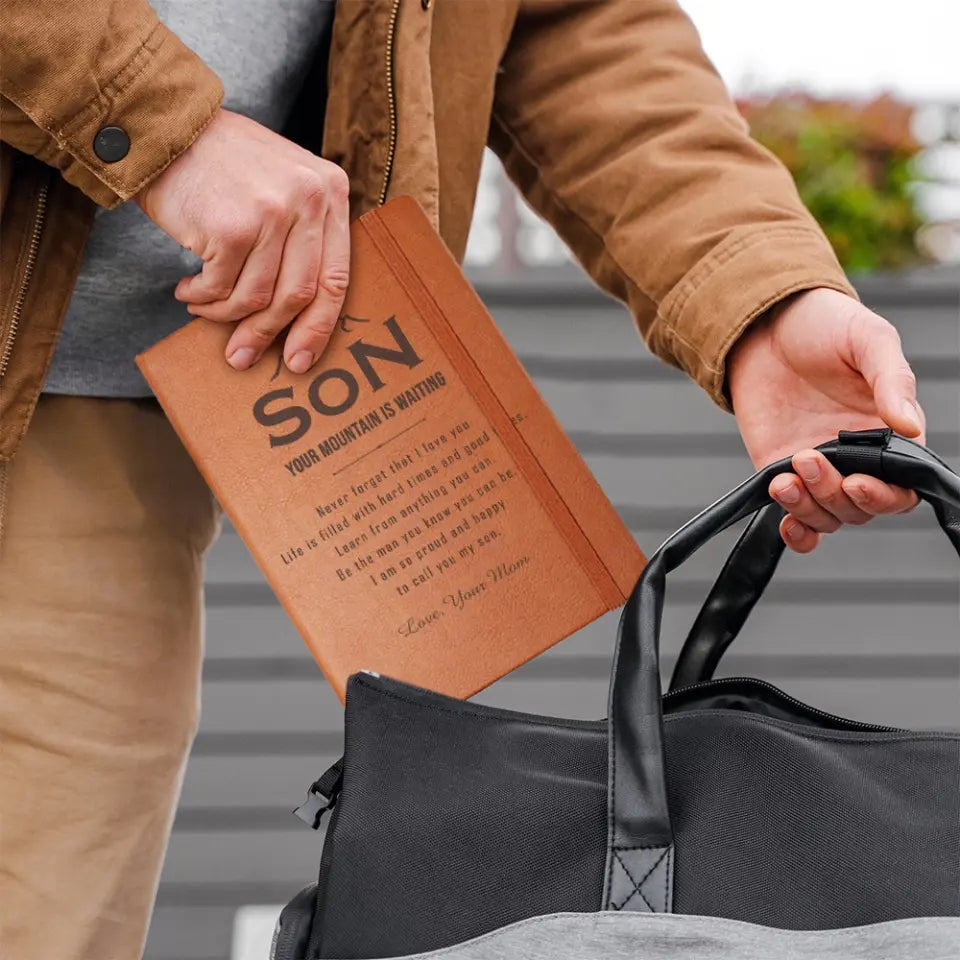 Inspiring Poem for Son/Nephew Leather Journal Birthday Graduation Gifts