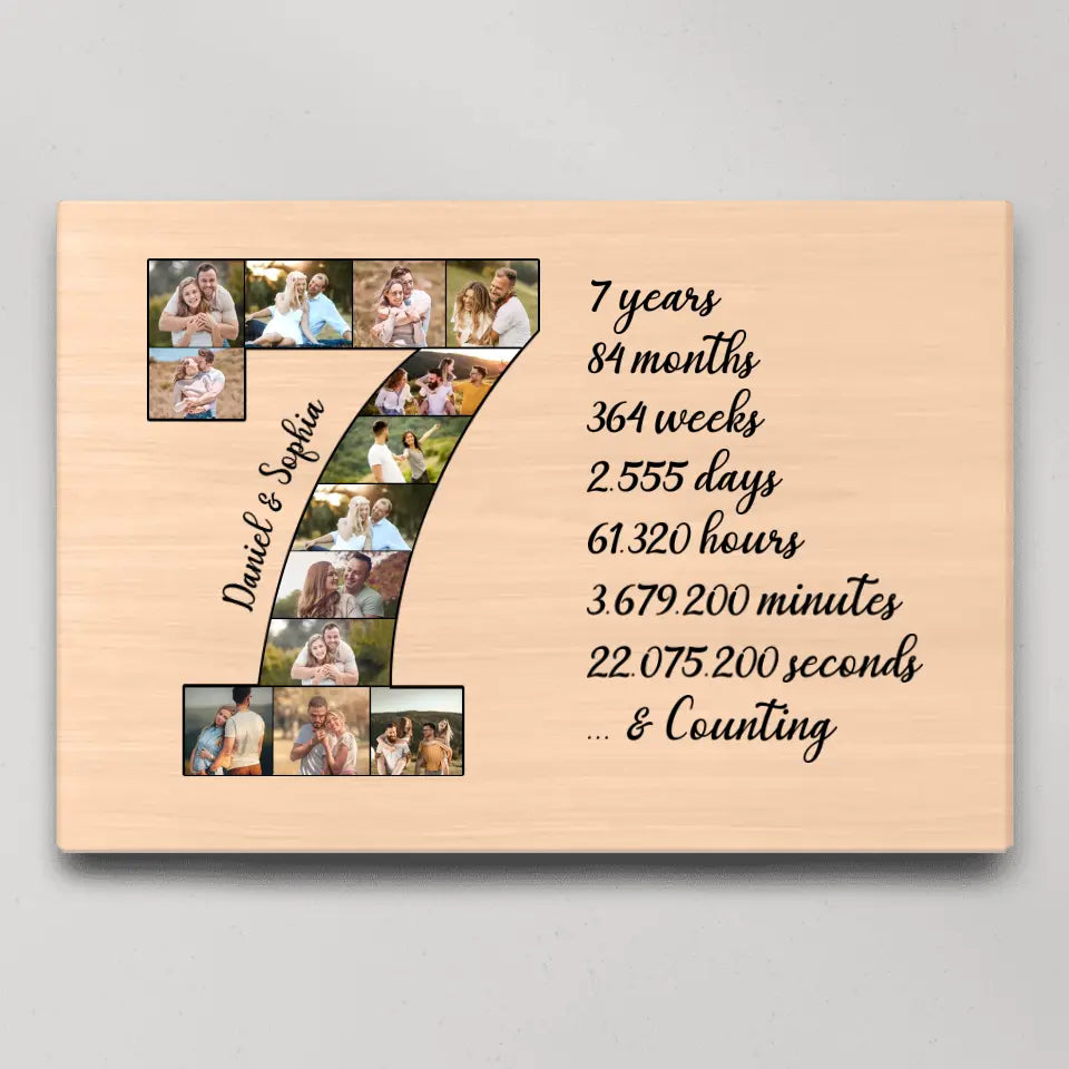 7 Years And Counting Upload Photo Canvas and Poster