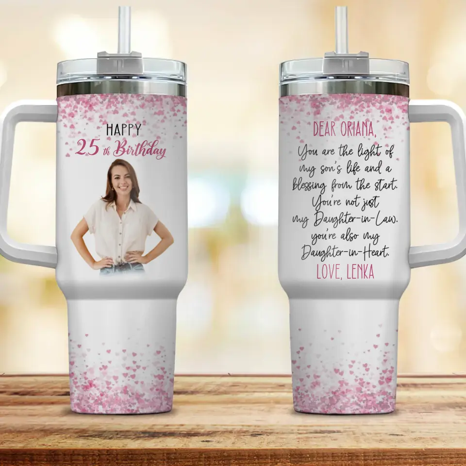 Happy Birthday My Daughter In Law Personalized Tumbler