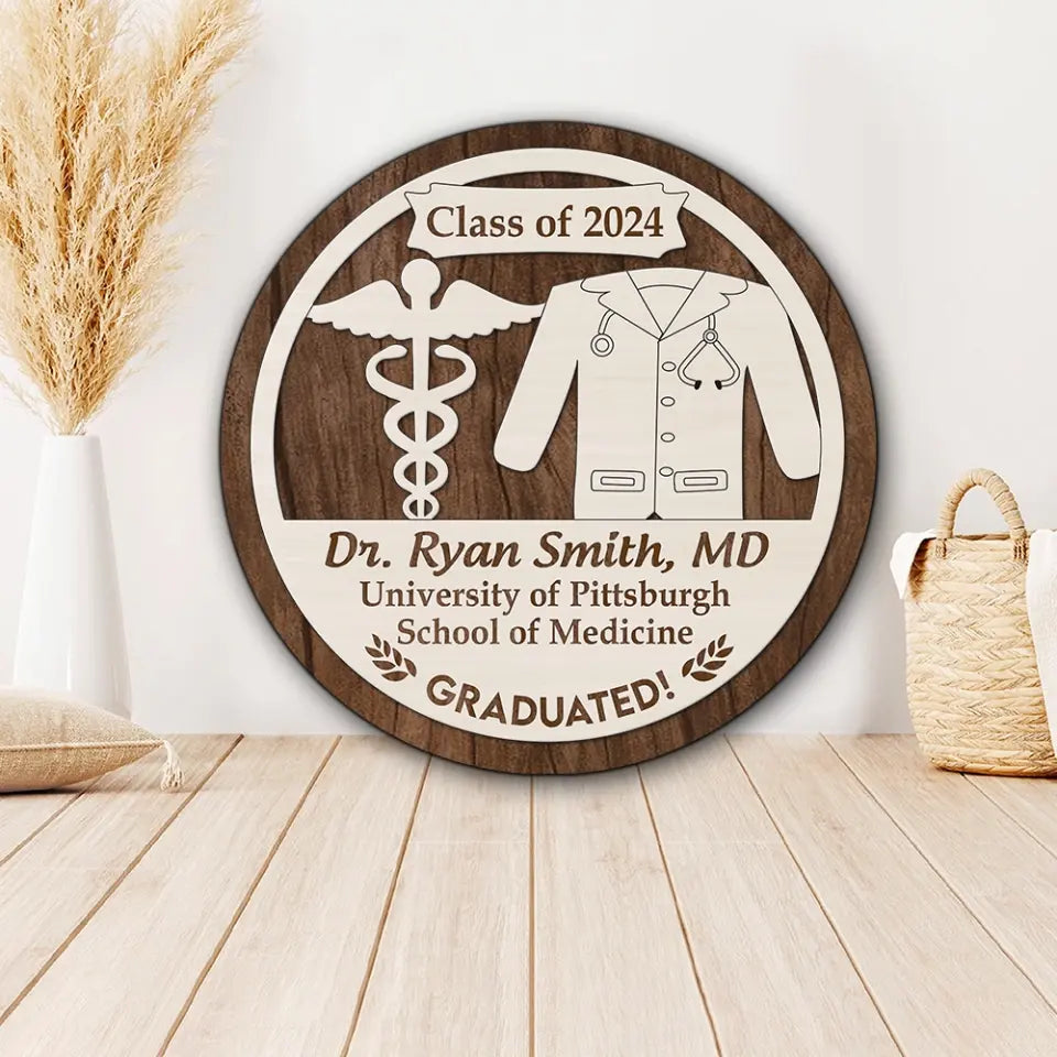 Class Of 2025 Medical Students Custom Wooden Art Graduation Gift