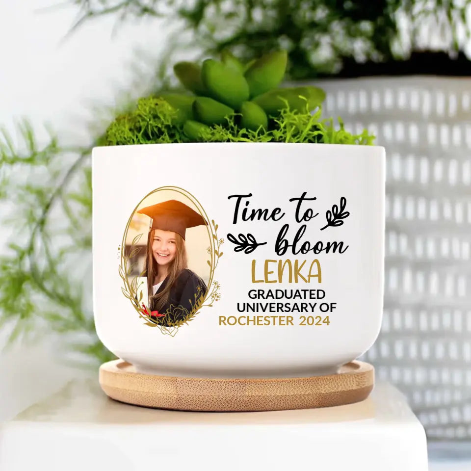 Congrats Graduation Gift for Girlfriend Daughter Ceramic Plant Pot