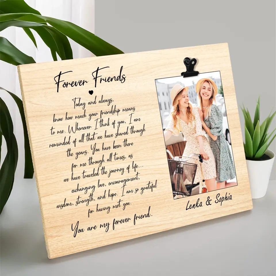 Friendship Anniversary Gift for Friend Photo Clip Frame Sentimental BFF Gifts
