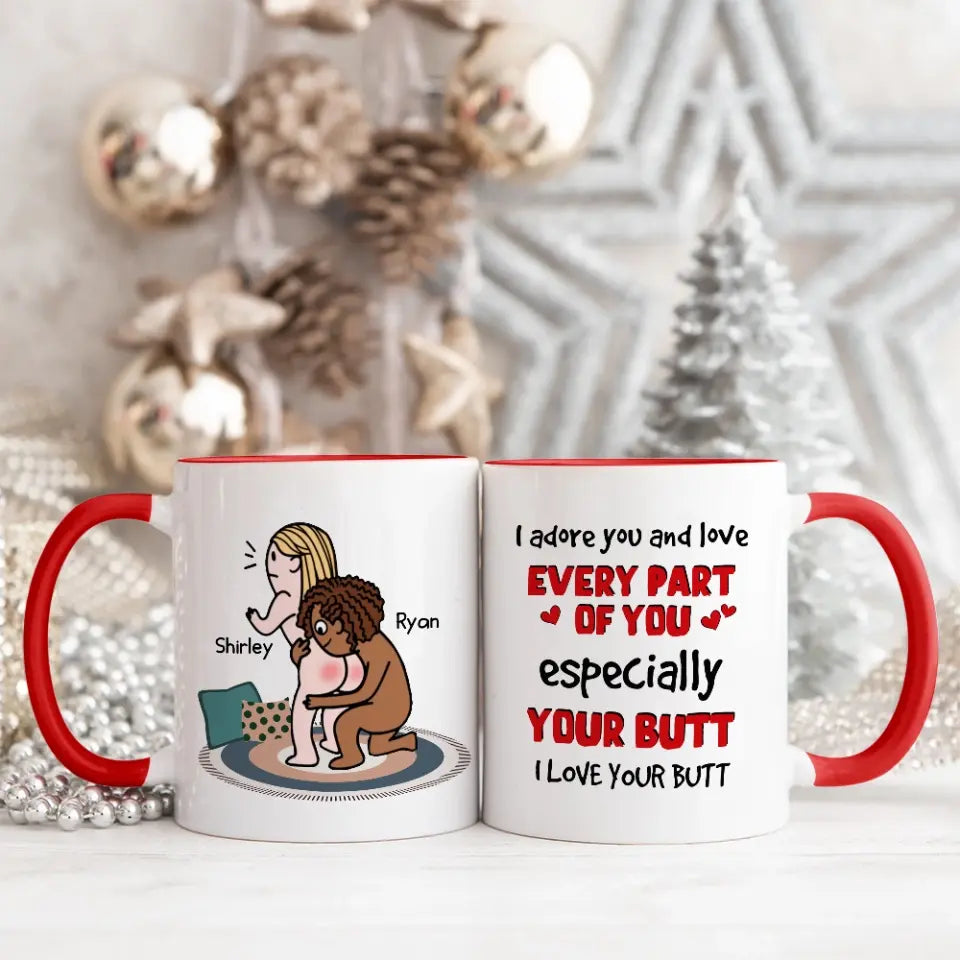 I Love Your Butt - Personalized Mug - Gift for Lesbians, Female Couples