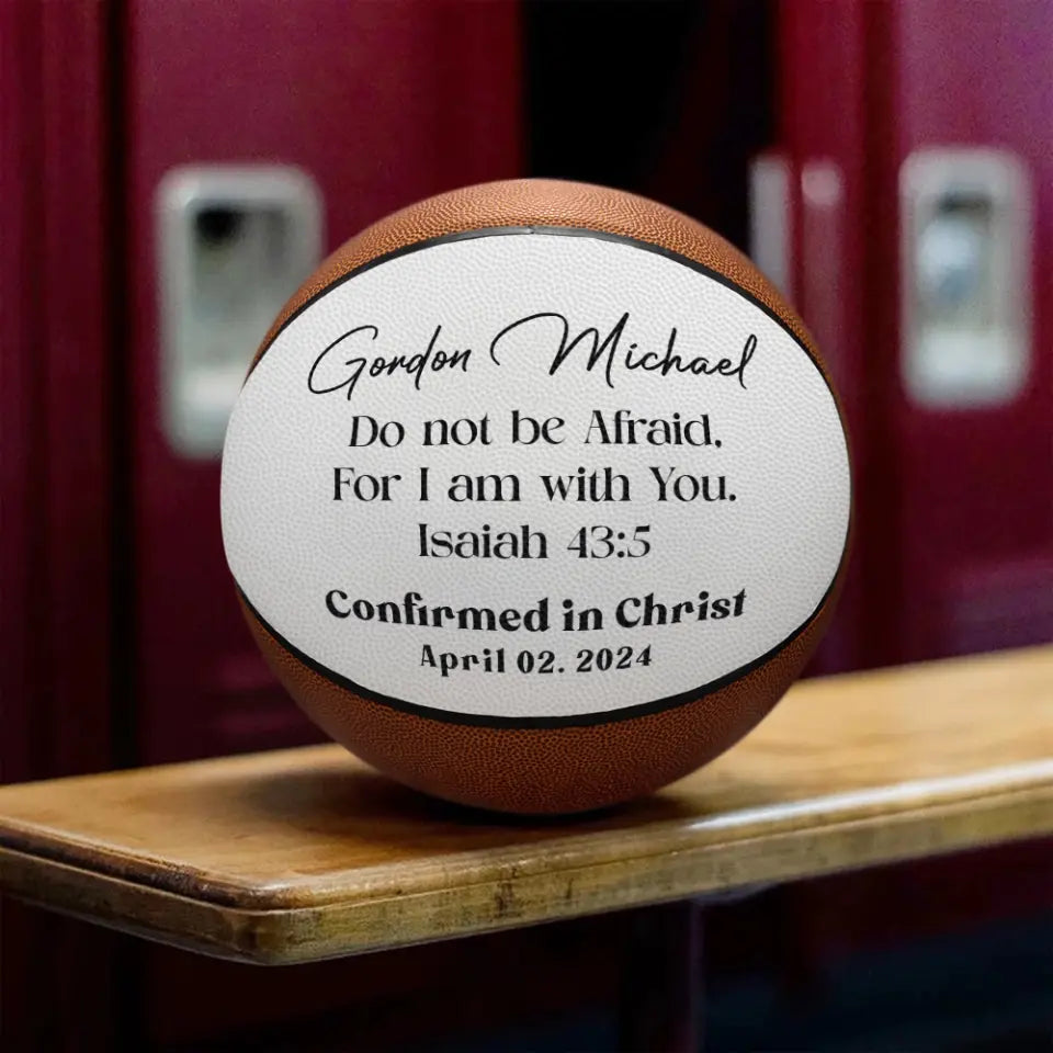 Confirmed in Christ Basketball Gift for Boys Personalized Name & Date