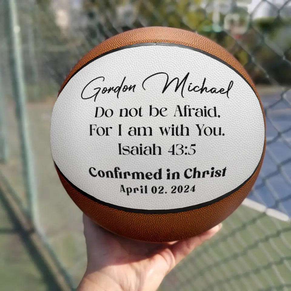 Confirmed in Christ Basketball Gift for Boys Personalized Name & Date