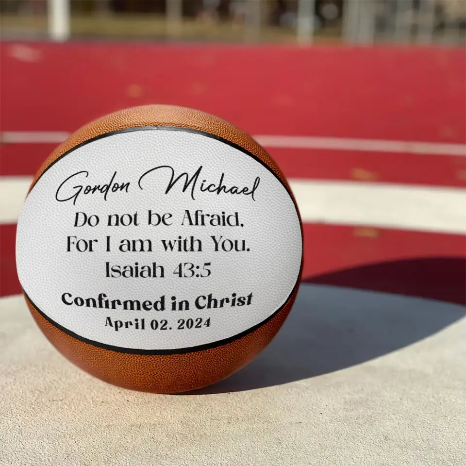 Confirmed in Christ Basketball Gift for Boys Personalized Name & Date