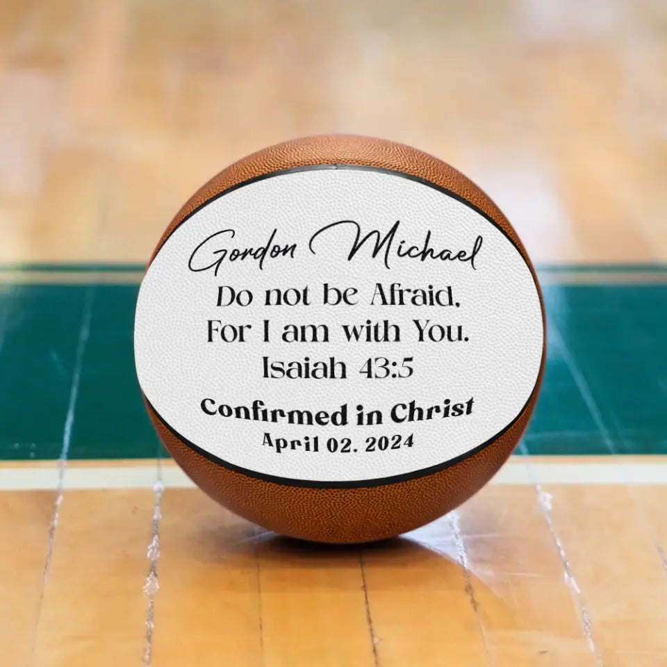 Confirmed in Christ Basketball Gift for Boys Personalized Name & Date