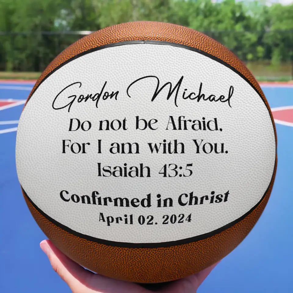 Confirmed in Christ Basketball Gift for Boys Personalized Name & Date