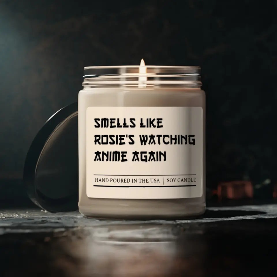 Watching Anime Again Personalized Scented Candle