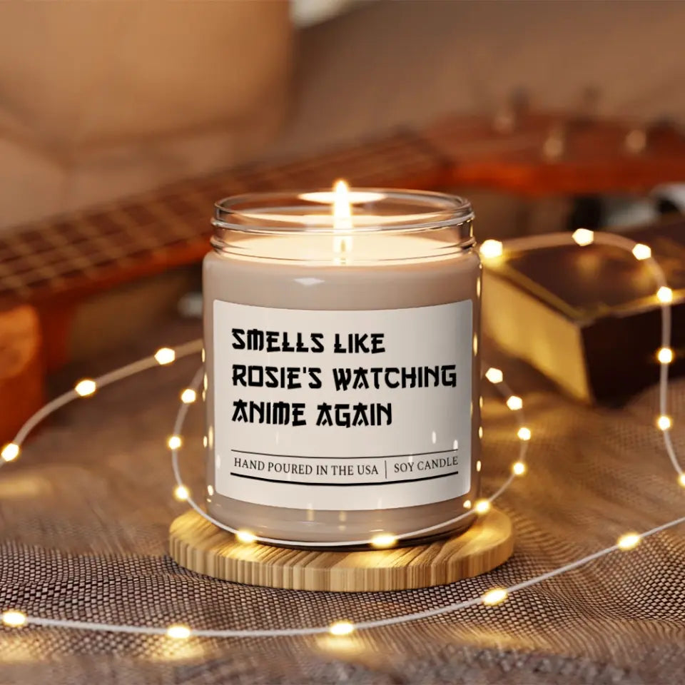 Watching Anime Again Personalized Scented Candle