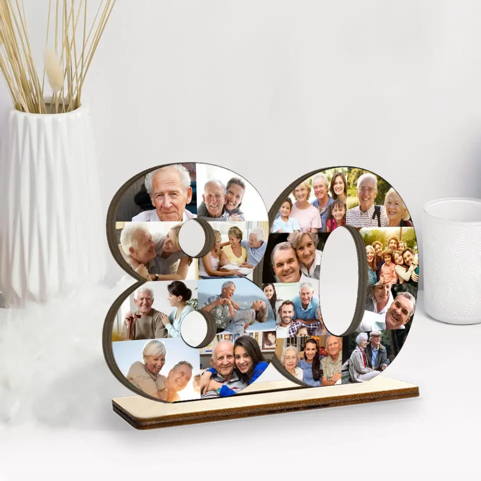 80th Birthday Wooden Plaque 80 Years Old Gift for Men Dad Grandpa