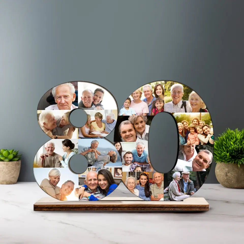 80th Birthday Wooden Plaque 80 Years Old Gift for Men Dad Grandpa