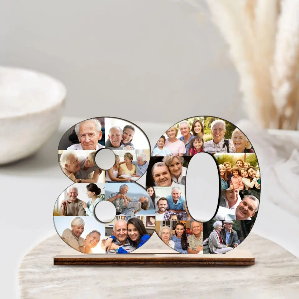 80th Birthday Wooden Plaque 80 Years Old Gift for Men Dad Grandpa