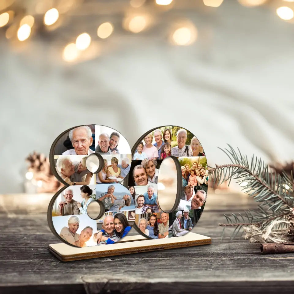 80th Birthday Wooden Plaque 80 Years Old Gift for Men Dad Grandpa