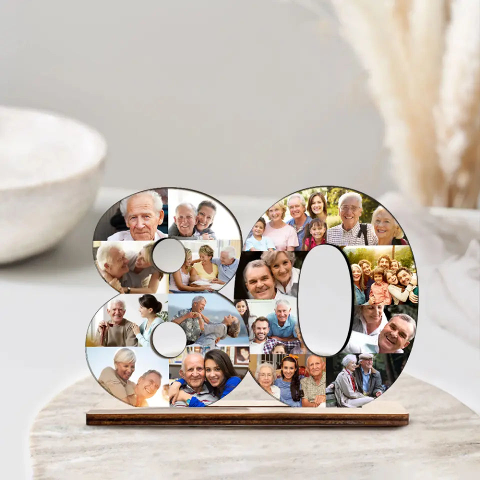 80th Birthday Wooden Plaque 80 Years Old Gift for Men Dad Grandpa