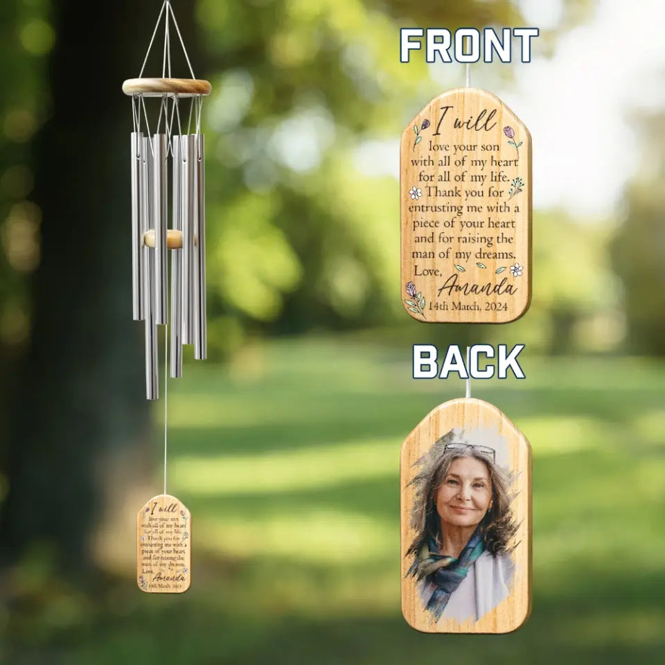 Gift for Mother- In- Law Thank You for Raising the Man of My Dreams Wind Chimes