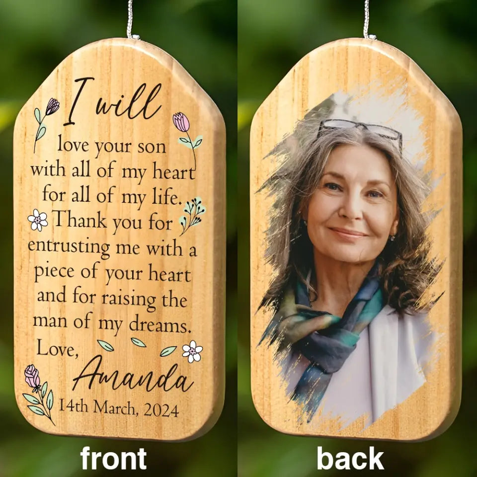 Gift for Mother- In- Law Thank You for Raising the Man of My Dreams Wind Chimes