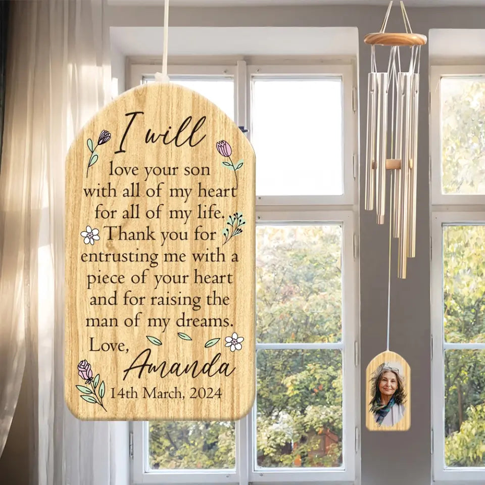 Gift for Mother- In- Law Thank You for Raising the Man of My Dreams Wind Chimes