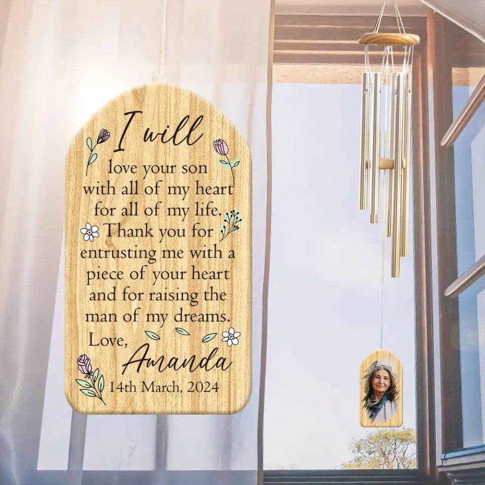 Gift for Mother- In- Law Thank You for Raising the Man of My Dreams Wind Chimes