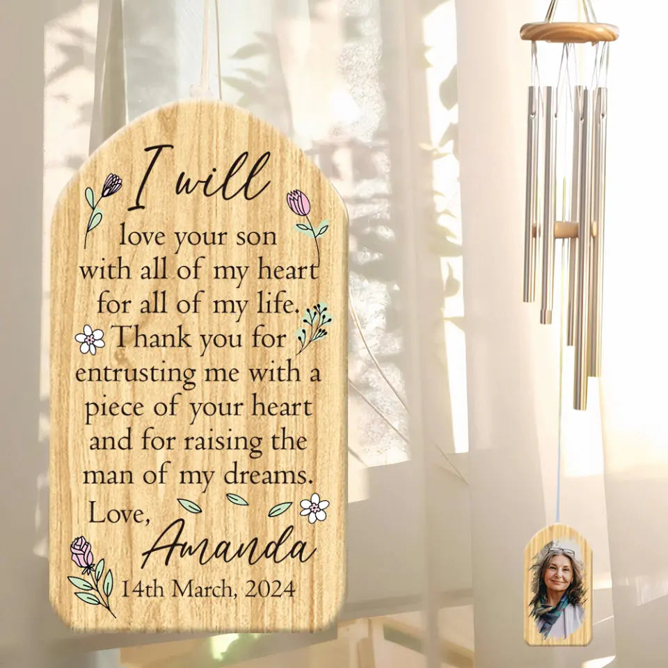 Gift for Mother- In- Law Thank You for Raising the Man of My Dreams Wind Chimes