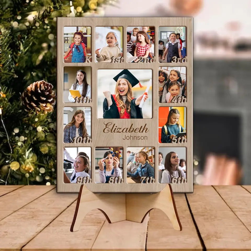 Developmental Milestones Custom Wooden Art  Graduation Gift For Son For Daughter