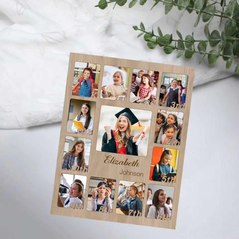 Developmental Milestones Custom Wooden Art  Graduation Gift For Son For Daughter