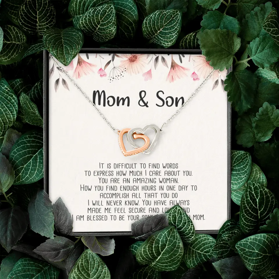 Mom & Son Message from Son to Mommy Necklace Gift for Mother's Day Birthday