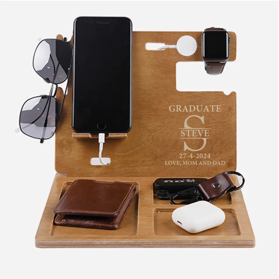 Graduation Customizable Text - Personalized Dock Station - Best Gift For Son Grandson Nephew On Graduation -  304IHPTLDS492