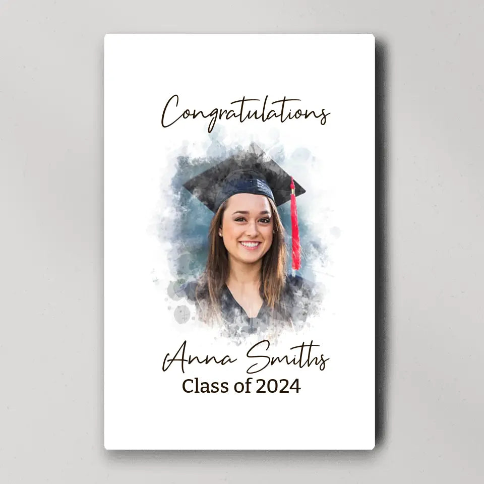 Congratulations 2025 Guest Artwork To Sign - Custom Canvas Poster - Graduation Gifts