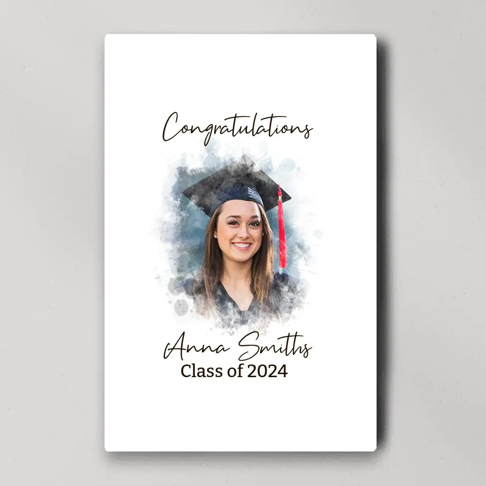 Congratulations 2025 Guest Artwork To Sign - Custom Canvas Poster - Graduation Gifts