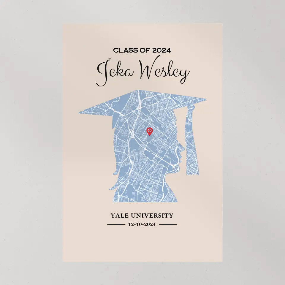 Class Of 2025 Graduated Gift Custom Canvas Poster Gift For College Guy Classmate